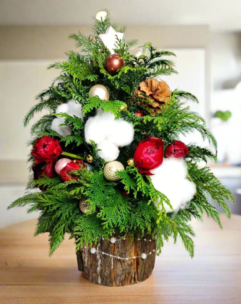 Christmas Tree Delight Centerpiece Petal & Blossom