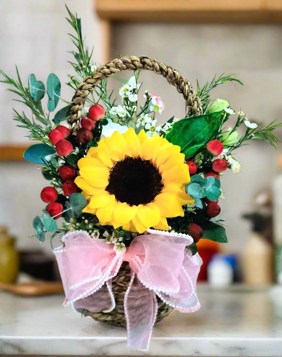 Sweet Sunbeam Flower Basket