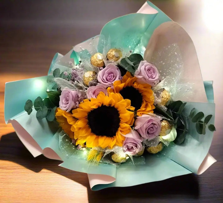 Sunlit Harmony Flower Bouquet