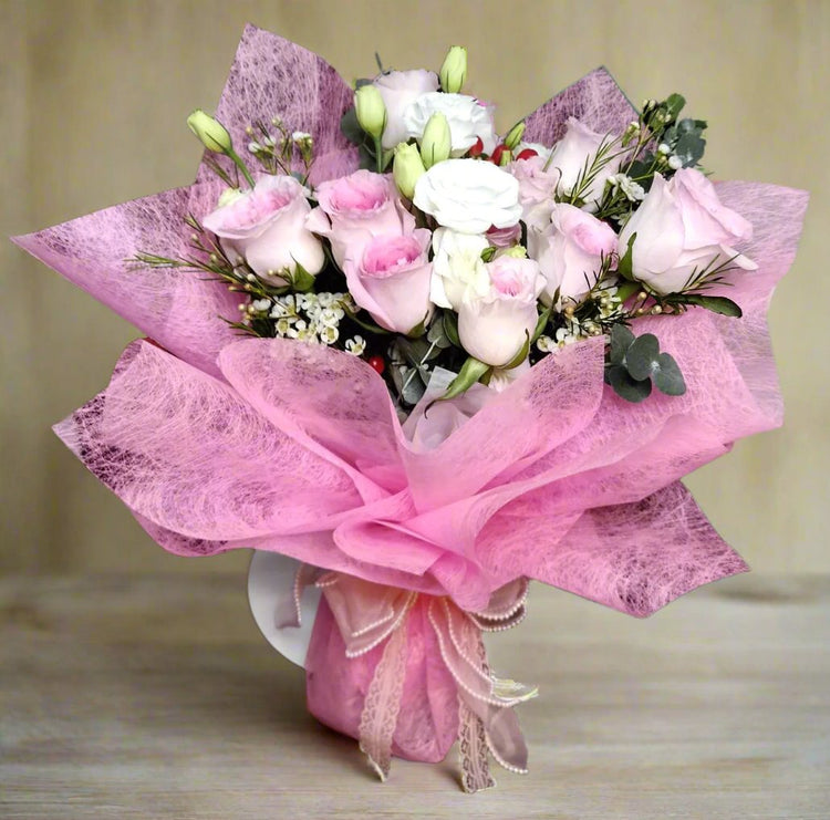 Rosy Glow Flower Bouquet