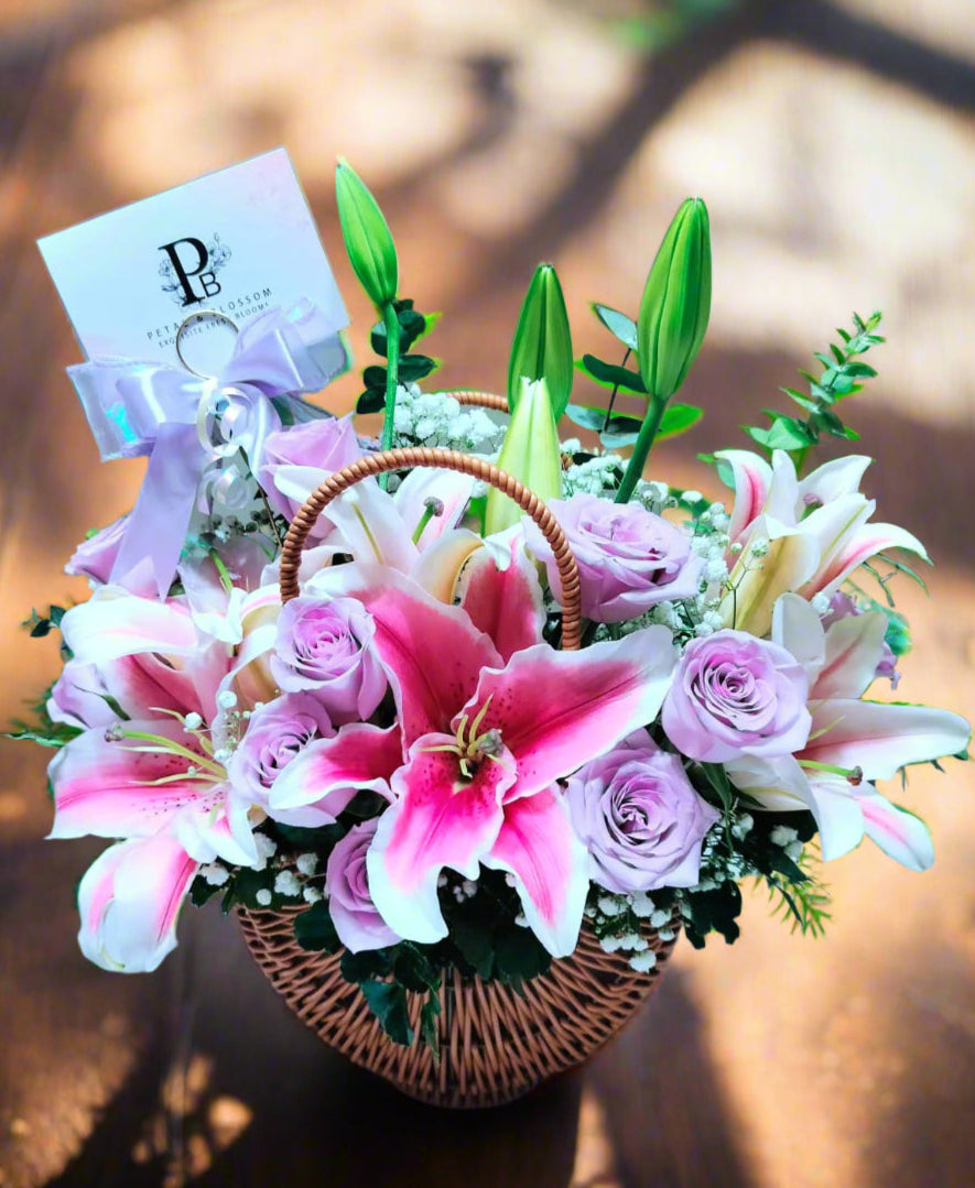 Enchanted Meadow Flower Basket