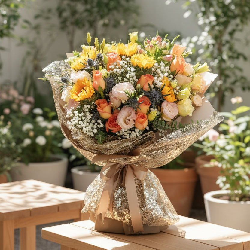 Golden Glory Flower Bouquet