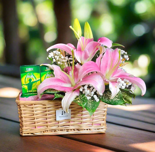Image Lily Vitality Flower Hamper Basket