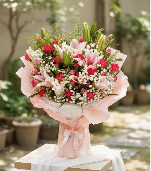 Blushing Grace Flower Bouquet