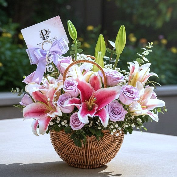 Enchanted Meadow Flower Basket