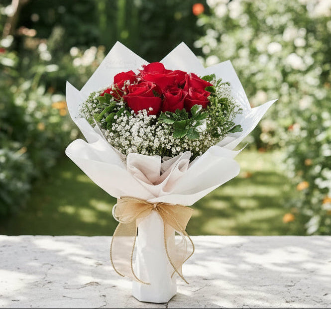 Scarlet Romance Flower Bouquet