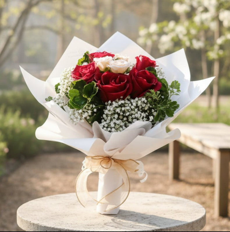 Scarlet Romance Flower Bouquet