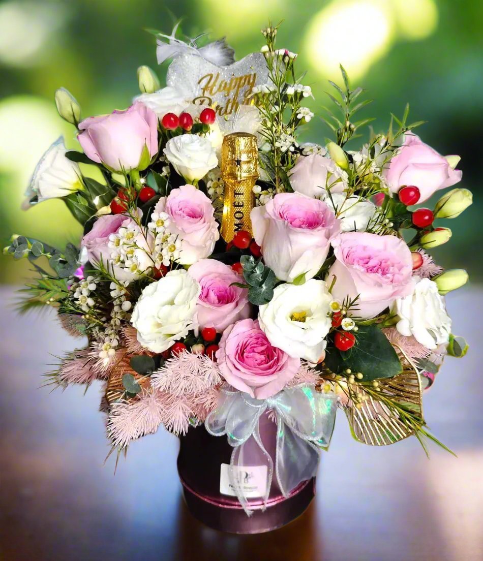 Champagne Rose Delight Bloom Box