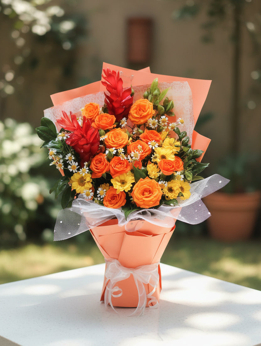 Sunrise Glow Flower Bouquet