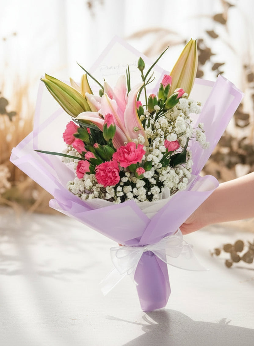 Lily Blush Flower Bouquet
