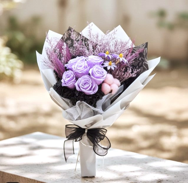 Velvet Violet Flower Bouquet